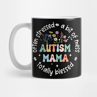 Autism Mama Wildflowers Team Family Autistic Awareness Mom Mug